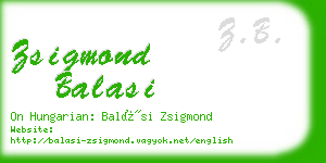 zsigmond balasi business card